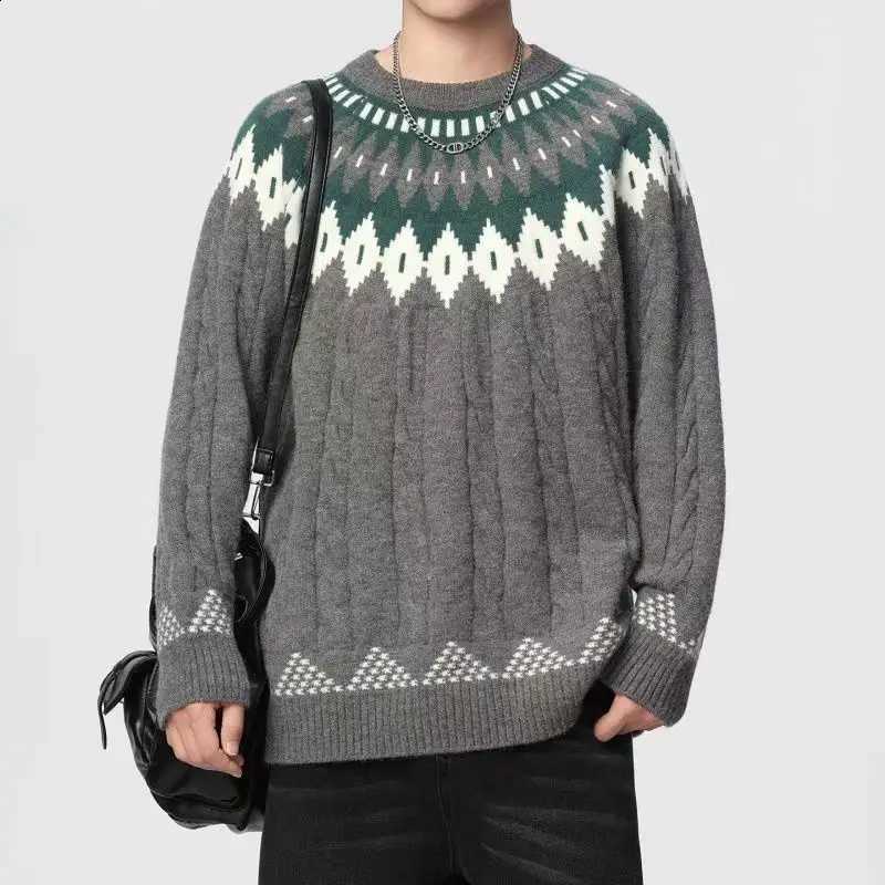 Warm Men Pullovers New Style Knit Sweater Soft Thermal Pullovers Inspired Winter Clothing Plus Size Contrast Color Options R42 J260916