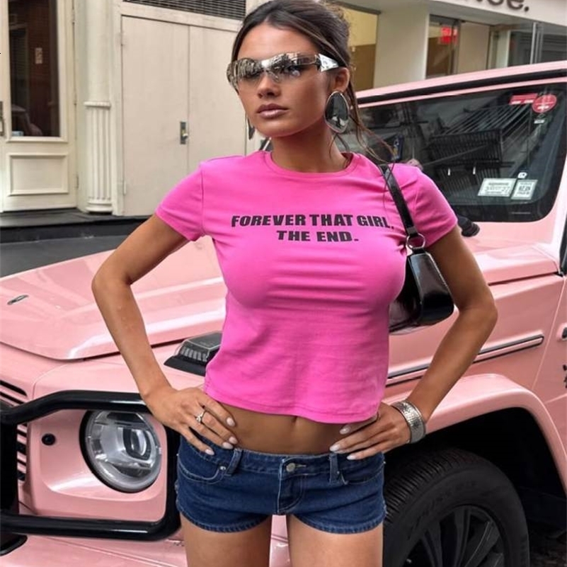 Y2K Coquette Girly Attitude Slogan Graphic Tee Female Peach red Slim Casual Streetwear Crop Tops Hip Hop tides punk Slim Pullover 260916
