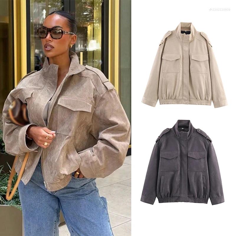 Fashionable And Smooth Women's Jacket With Pocket Long-sleeved Tie Outdoor Clothing For Autumn Winter