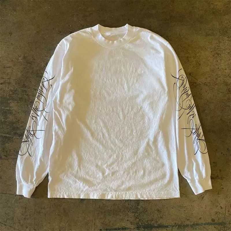 Heavyweight 310g Pure Cotton Long Sleeve T-Shirt American Retro Oversize Streetwear Versatile Comfortable Cotton round Neck Top X2609163