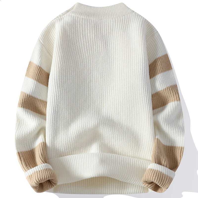 men 2024 winter korean Sweaters style mens warm sweater mens fashion sweaters Splicing color patterns Men's wool pullovers maleW260915