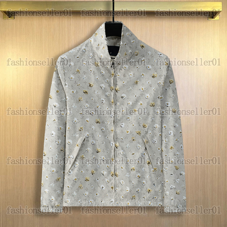 Designer Mens jackets Outerwear stand neck thin outwear luxury coats jacket luxury zipper Cardigan classic flowers Pattern Autumn Clothing 3XL
