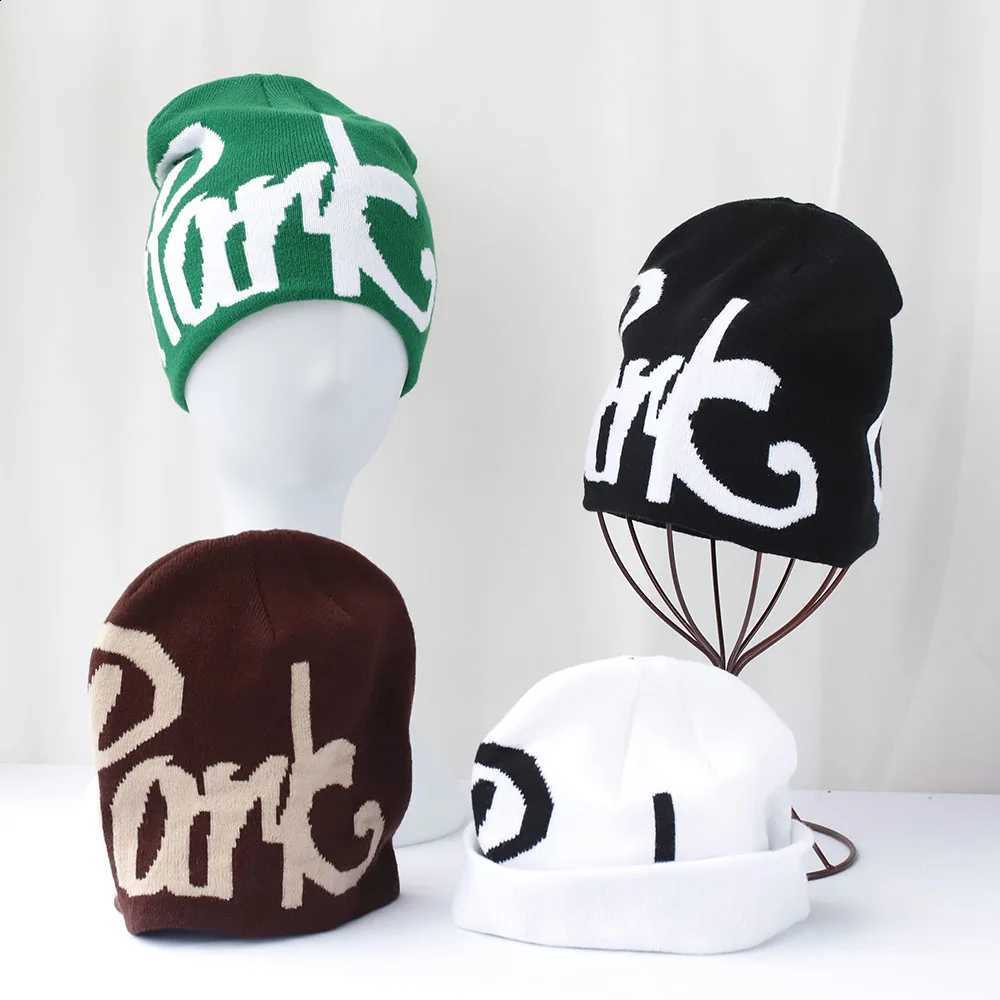 Knitted 2024 New Beanies Hat Cartoon fashion park Embroidered Winter Hats Knitted Bonnet Cap Soft Woolen Beanies For Women CapT260916