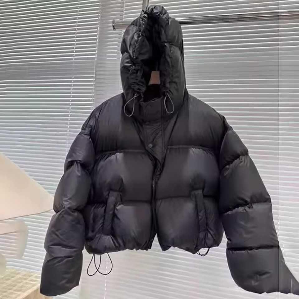 Women Autumn Winter Casual Parkas Fashion Down Cotton Jacket with Hood Warm Oversize Thick Solid Short Puffer Outwear Female H260917