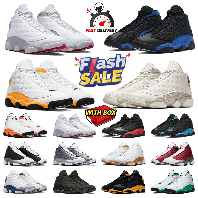 With Box 13 13s Basketball Shoes Chicago Flint J13 Sneakers Men Women Red Black White Obsidian Wheat Playoffs Purple Cap Gown Trainers 40-47