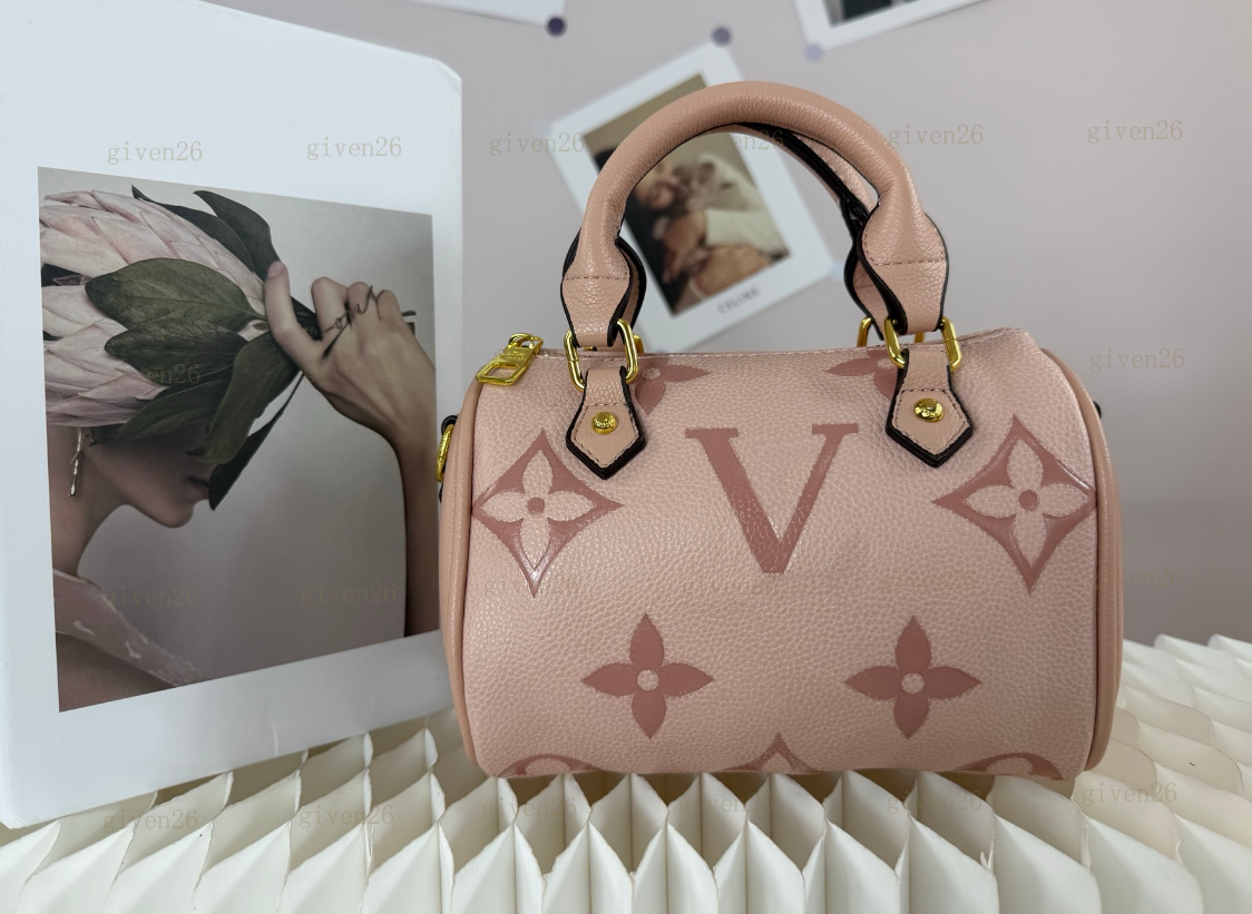 Top designer bag speedybags boston bag Tote Bag Classic Monogram Layer Cowhide Handbags Large Capacity Shoulder bag Purse With Small Clutch Shopping