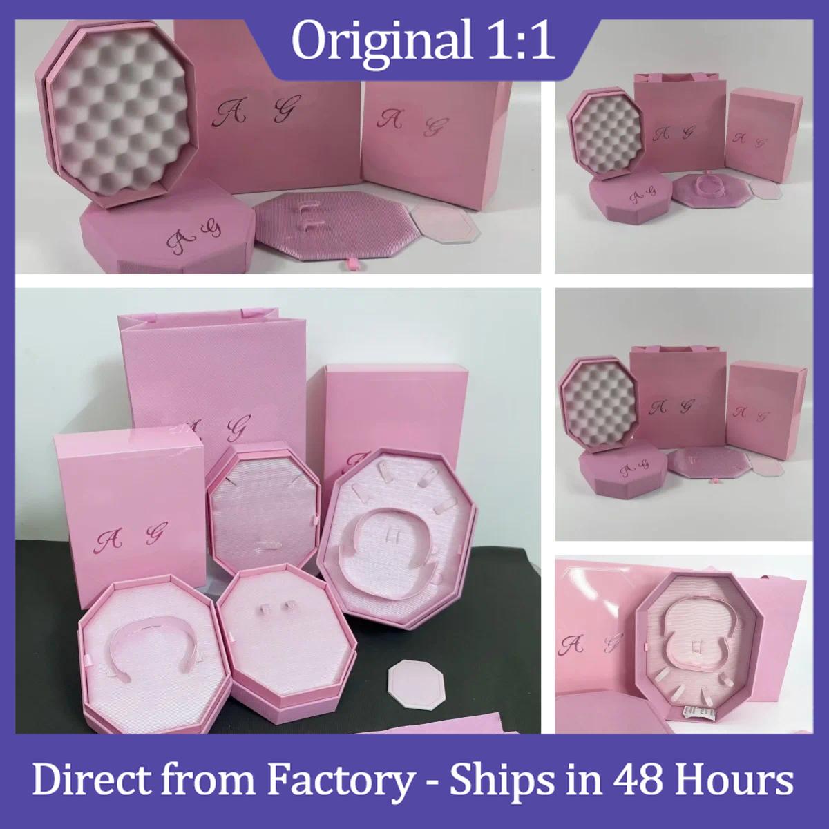 2026 New Hot Sell European and American Exquisite Necklace Bracelet Earring Pink Box Set Romantic Stone Crafts Accessories Jewelry Package