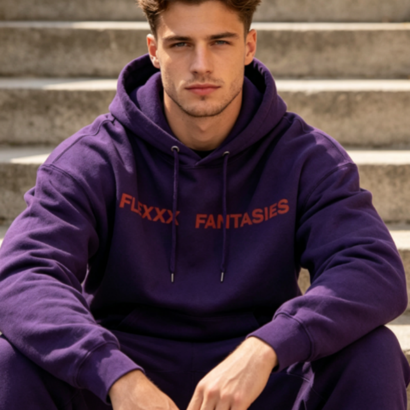Osamason Violet Polaire Doublé Sweat à Capuche Imprimé Graphique Pull Sweat Poche Kangourou Automne Casual Streetwear Pour Adolescents Unisexe