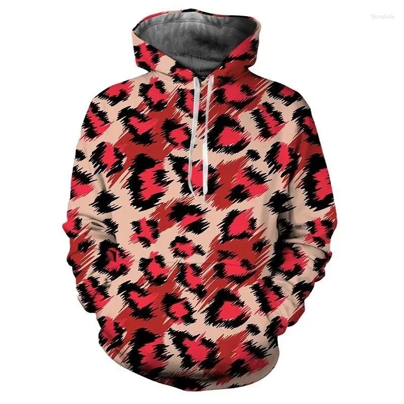Men's Hoodies Leopard 3D Print Hoodie For Men Women Street Hip-Hop Autumn Pullover Fashion Cool Long Sleeve Sweatshirt