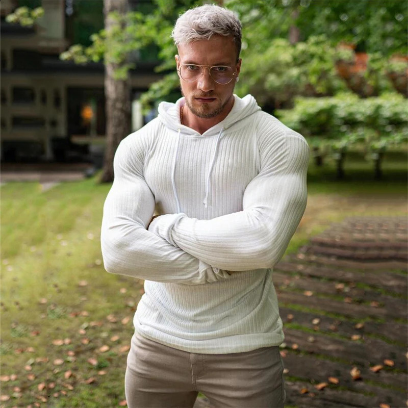 Fashion Winter Hooded Sweater Men Warm Turtleneck Mens Sweaters Slim Fit Pullover Men Classic Sweter Men Knitwear Pull Homme 260917