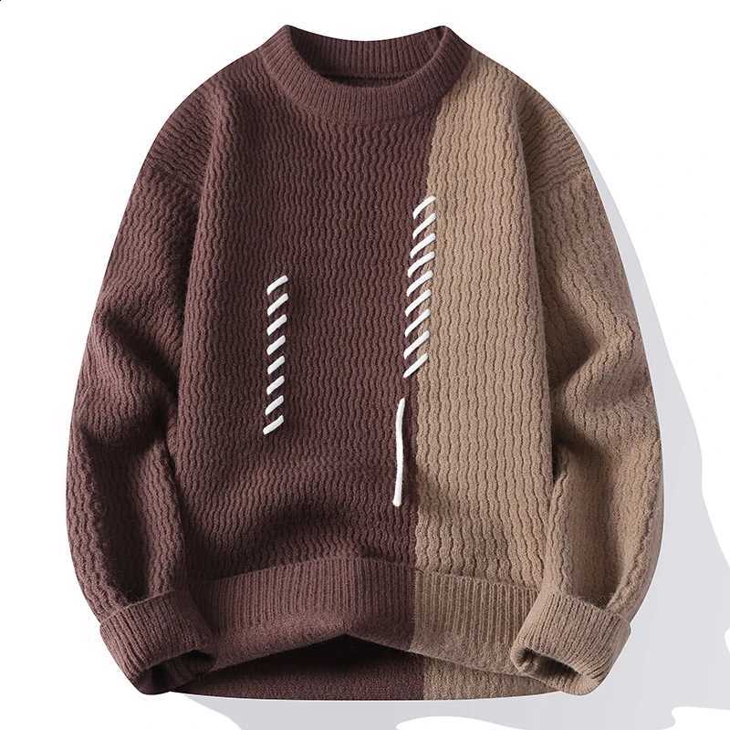 Loose Warm Mens Knitted Thick Sweaters 2026 Winter new style Sweater Men fashion Casual Knit Pullovers O-Neck Streetwear ManW260917