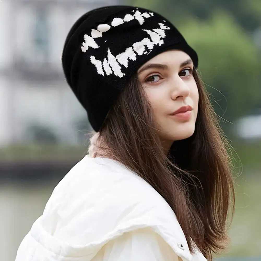Hat Knitting Women Beanies Unisex Goth Tooth Caps Men Y2k Streetwear Winter Fashion Pullover Harajuku Vintage Warm Hip Hop HatT260916