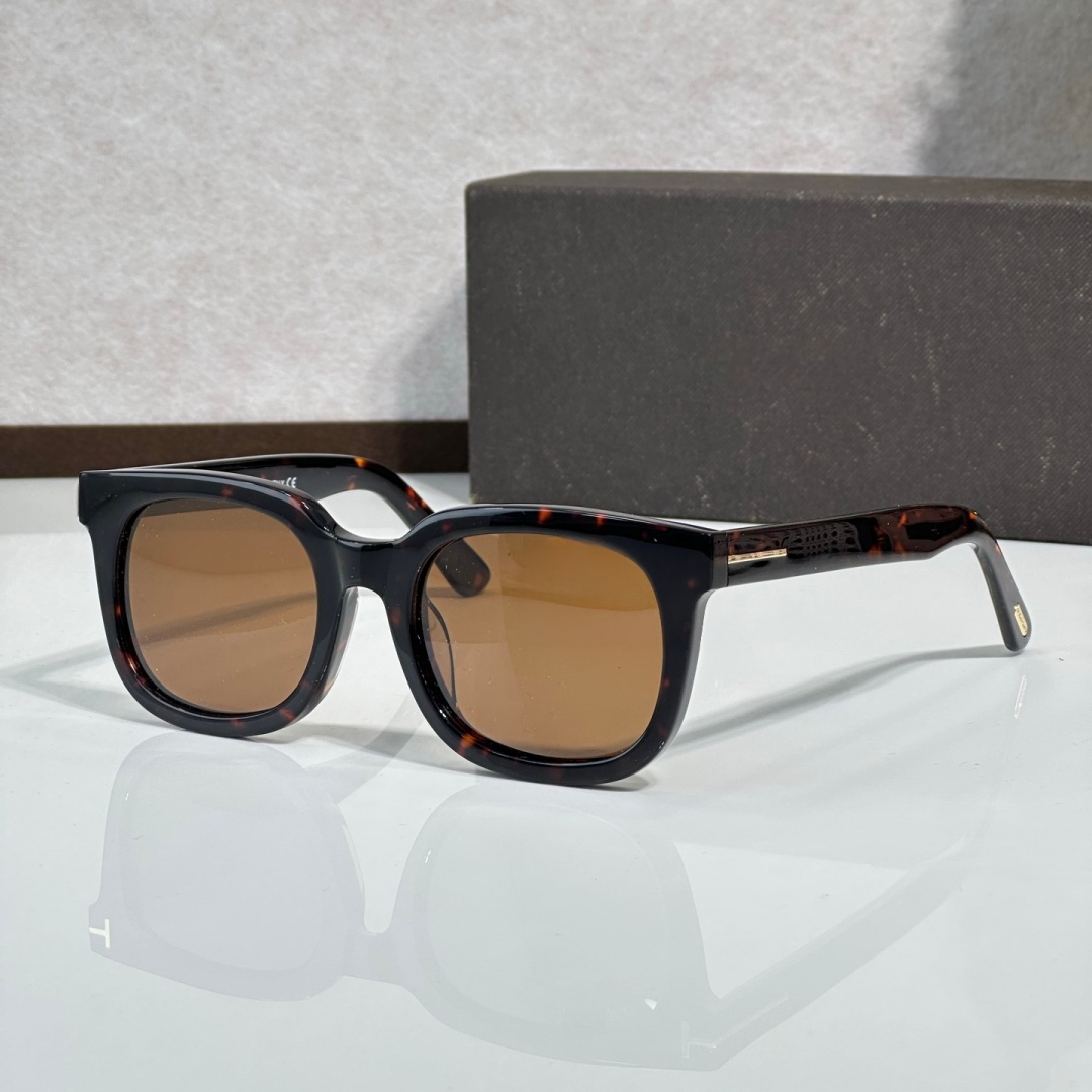 Vintage Thick Square Acetate Polarized Sunglasses Unisex UV400 Outdoor Driving Shades