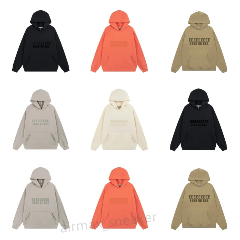 Designer Children pullover hooded sweatshirt with shoulder stitching Boys Girls hood mini logo kangaroo pocket neutral simple oversized basic casual