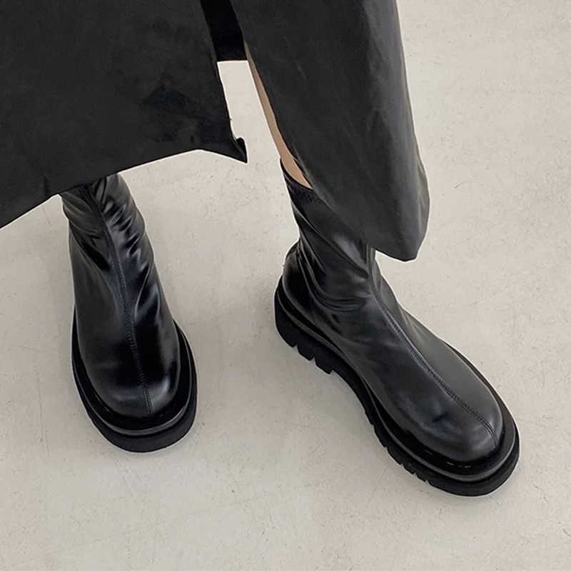 Flats Women Ankle Boots fa1 Dress Leather Shoes Casual Designer Woman Winter Boots 2025 New Cozy Botas Para Mujer Zapatos D260917