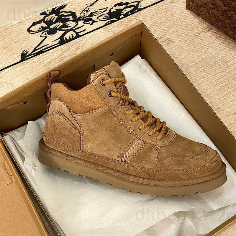 Sangpos new winter collection of Highland mens snow boots featuring a combined leather and fur design with added fleece lining and thickened soles f