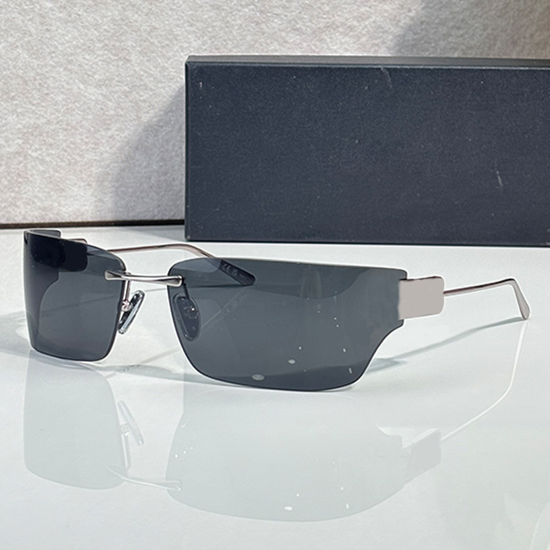 BB0485SA Trendy Designer Frameless Rectangular Sunglasses Womans Fashion Top Quality black lenses rectangular glasses Mens Womens outdoor daily wear