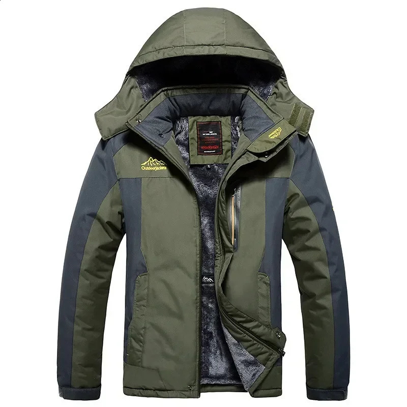 Winter Jacket Men Thick Warm Waterproof Hooded Parka Coat Windbreaker Military Fleece Jacket PlusSize 9XL Jaqueta Masculina260917