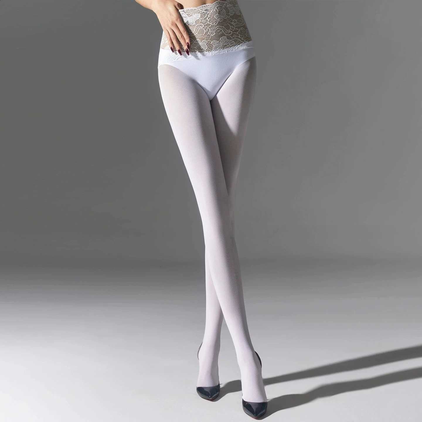 Autumn Winter 200D Velvet Pantyhose Women's High Waist Lace Leggings Warm Shaping Slim Leg Pack Hip Woman Tights Sexy Pantyhose H260916