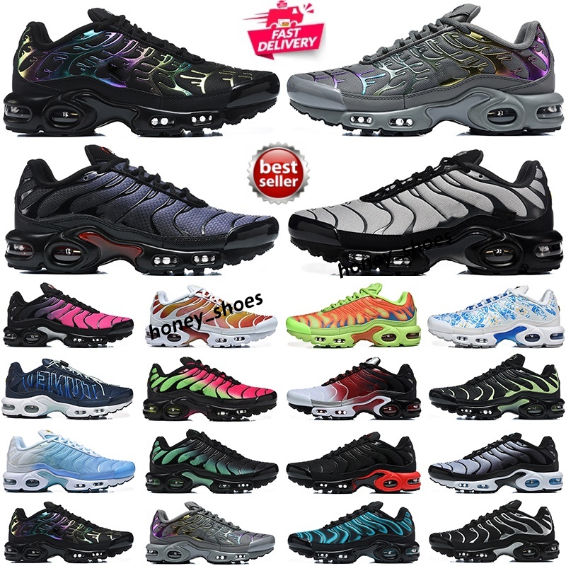 Designer tns Running Shoes for Men Women tn3 Triple Black White Sunrise Red tn plus drift flat pewter utility chaussure Outdoor Mens Trainers Sneake