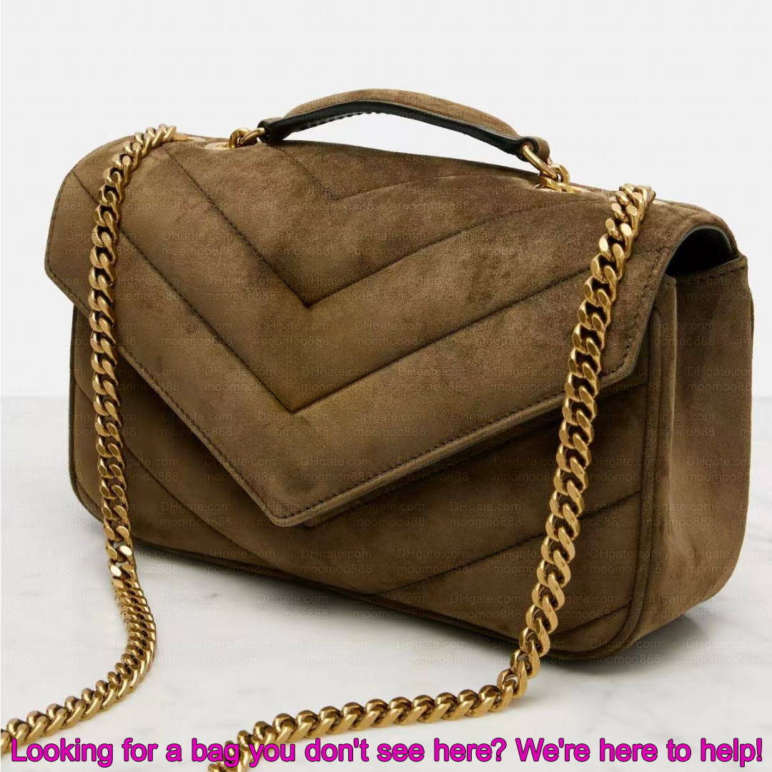 12A All-New Mirror Quality Designer Chain Bag 20cm 24cm 29cm 32cm LouLou Flap Bags for Women Luxury Shoulder Bag Genuine Leather Brown Crossbody Pur