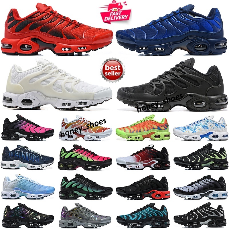 Tn Plus tns Running Shoes Men Women Triple White Black Sky Blue Gradient tns Pure Platinum Tennis Breathable Mens Trainers outdoor Sports Sneakers H