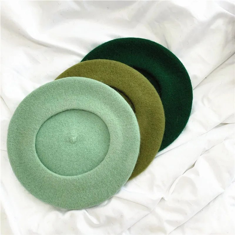 Winter Wool Beret Women Thick Warm Stylish Artist Hat