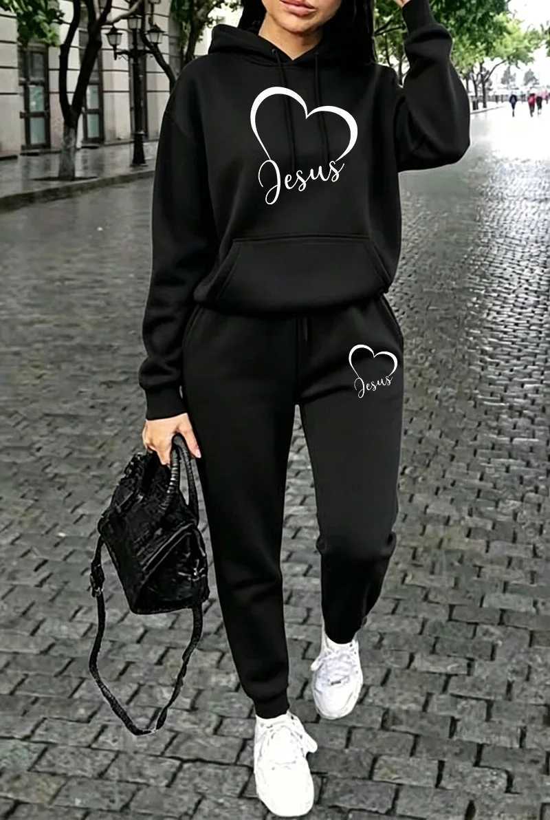 Womens 2026 Outfits Casual Hooded Sweatshirts Outdoors Sports Jogging Wo Clothing Fall Winter Strt Single Item Hoodie Pants S2609166IO4