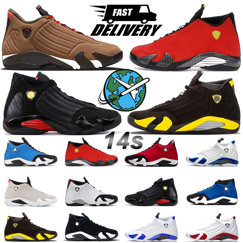 With Box 14 14s Mens Womens Designer Basketball Shoes Laney Blue Black Toe Desert Sand Outdoor Sports Sneakers Trainers 40-47
