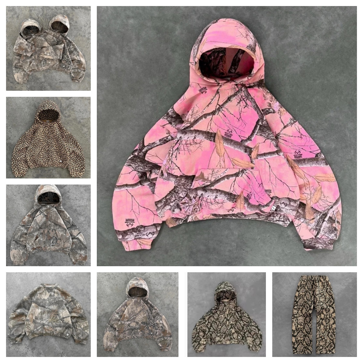 designer Sitka jacket mens Retro hip-hop zip-up pullover sweatshirt Hudson mens Camo Waterproof and Warm Hunting Loose Fit mens coat overalls camouf