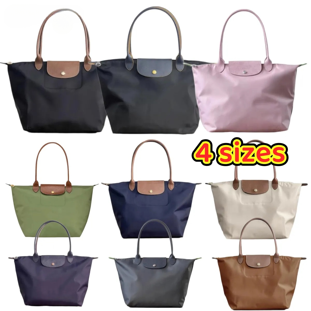 Designer Longes champlies Le Pliag Tote bags for women luxury Shoulder Bag Nylon folding Classic Weekend Shopping Large handbag black navy blue pink