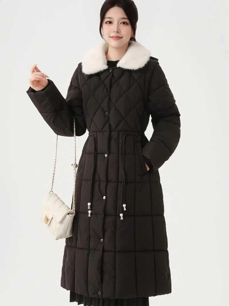 Parka Coat Woman Winter Long Cotton Casual Hooded Detachable Sleeves Vest Medium To Long Slim Fit Outerwear Trendy w1810 H260917