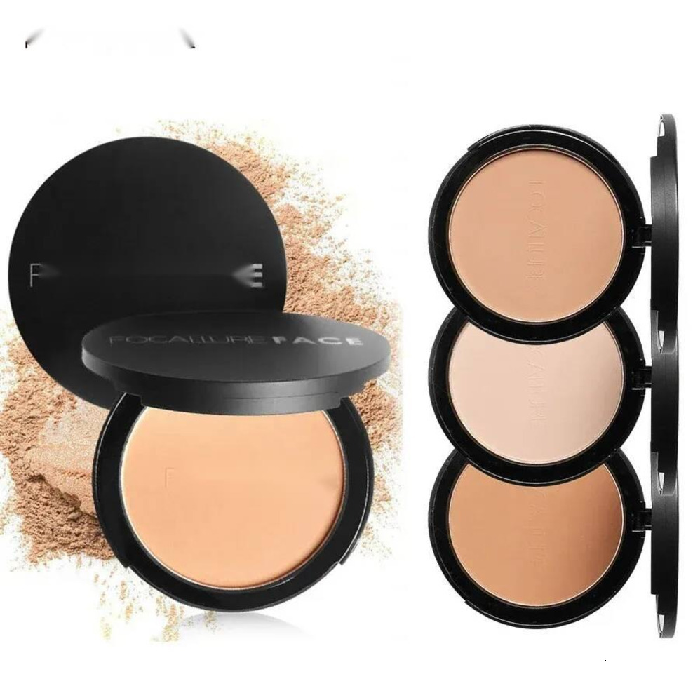 Luxury Mineral Face Pressed Powder Natural Foundation Oil maquillaje Control Smooth Finish 3 Colors Concealer Setting For Makeup Free Shipping 002