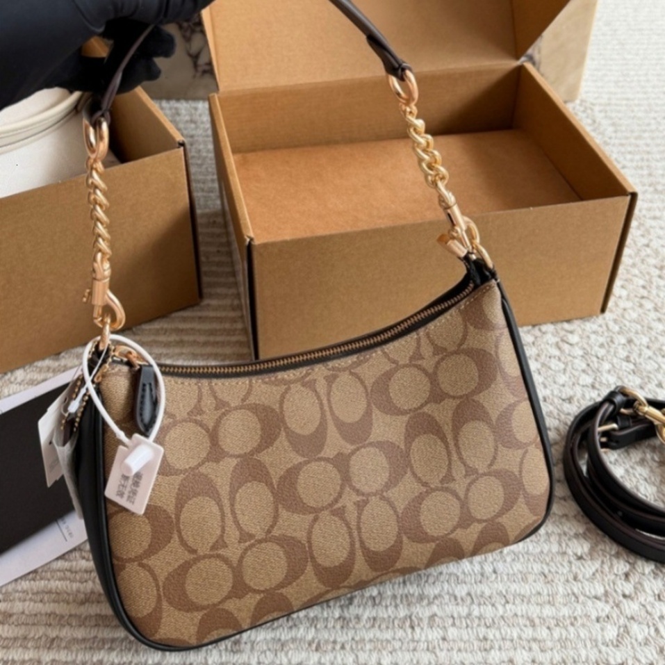 Luxury Designer Bag Teri 25 Hobo Women Handbag Delicate Curved Crescent Silhouette Durable Gold Metal Hardware Dual Wear Design Soft Shoulder Bag Wa