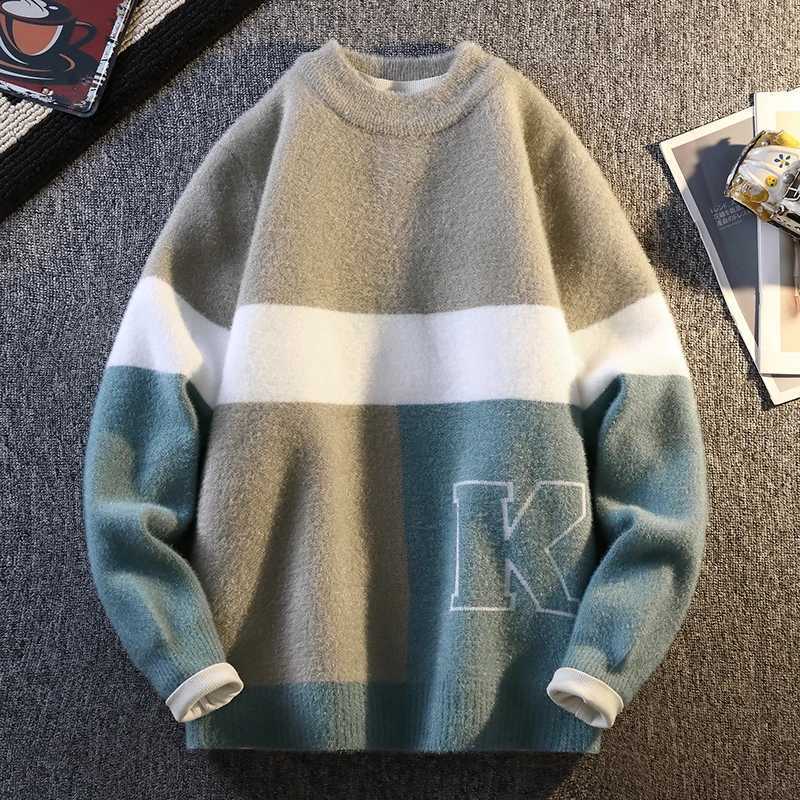 Winter new style Sweater 2026 Men fashion Casual Knit Pullovers Mens Thick Warm Loose Knitted Sweaters O-Neck Streetwear ManW260915