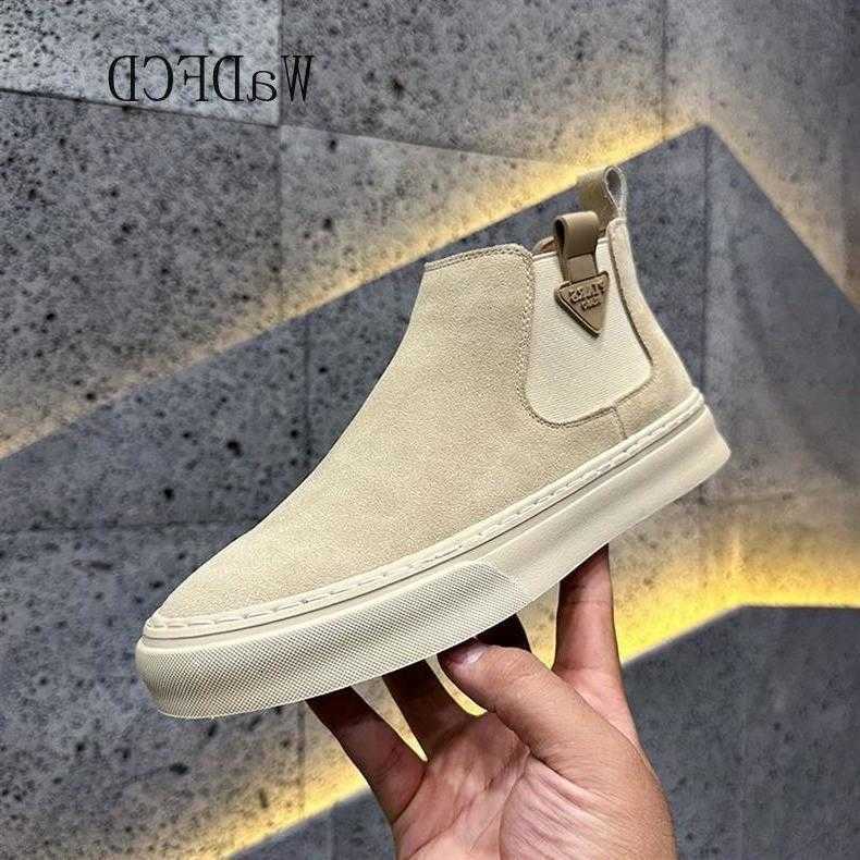 High Top Sneaker Men Designer Winter Plush Warm Snow Boots fa1 Casual Nubuck Leather Height Increased Flat Platform Boots D260917