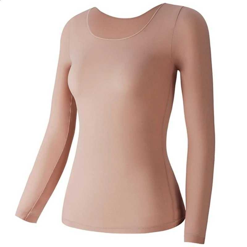 N0PE Crewneck Long Sleeve Top and Bottom Pants Set Seamless Thermals Thin Underwear for Women Winter Clothes 2Piece Lingerie H260916