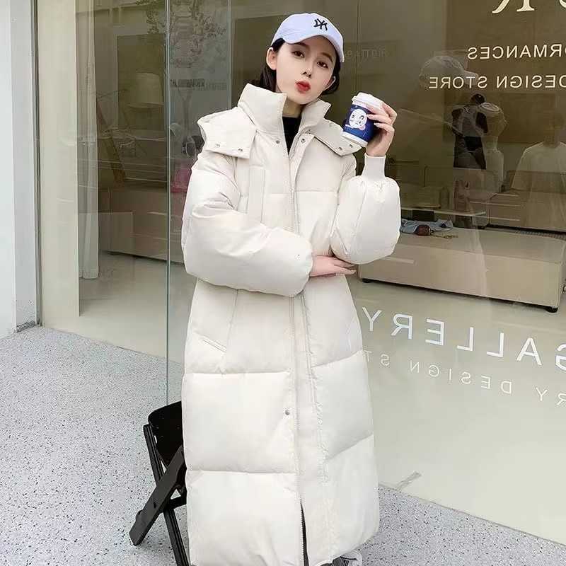 Jacket Cotton Winter 2026 Down New Casual Hooded Medium To Long Outerwear Female Korean Fashion Thicken Keep Warm Parkas Coat H260917