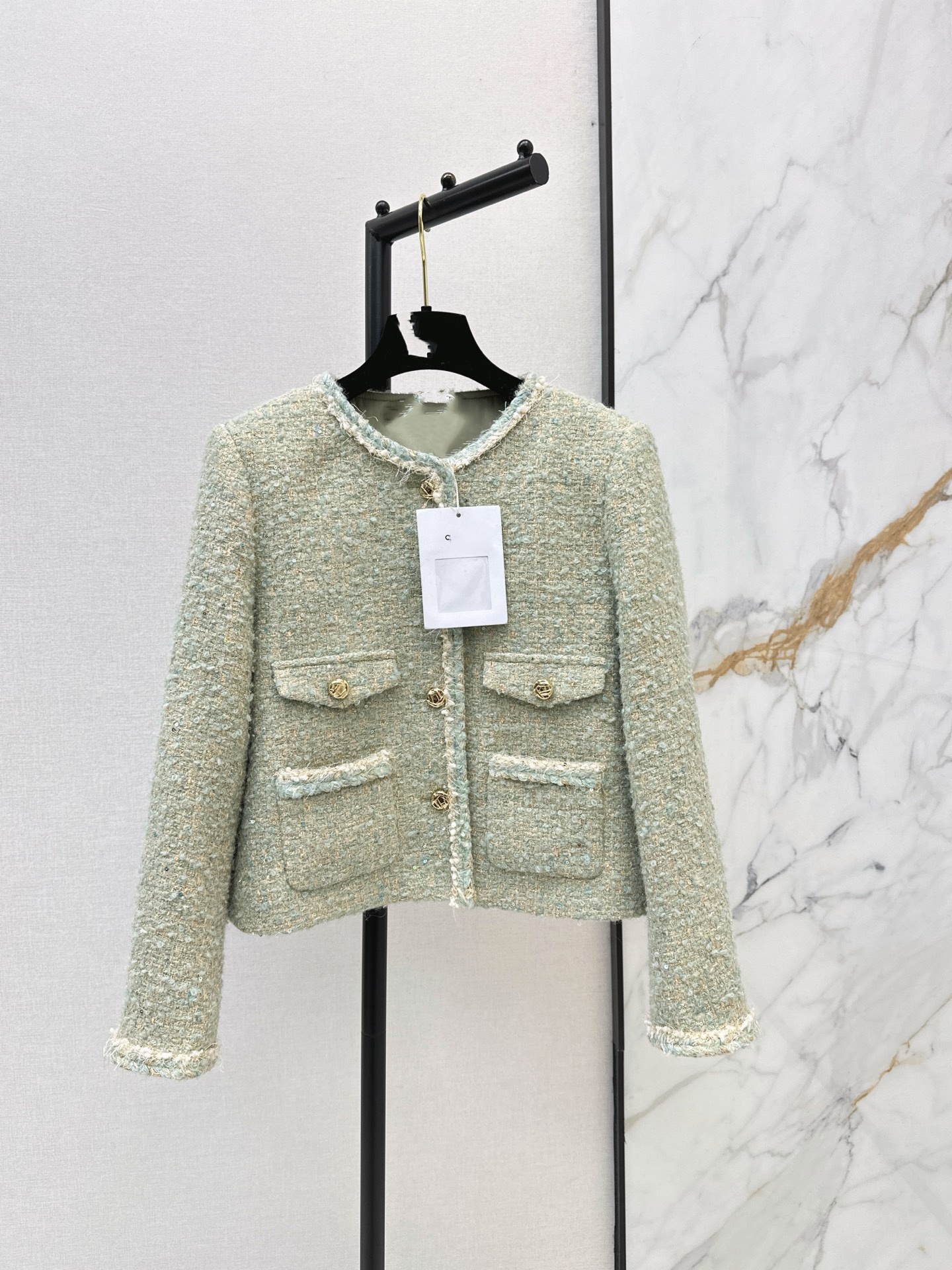 2026 Green Short Women's Coats Designer Pocket Buttons Coats For Womens 91705