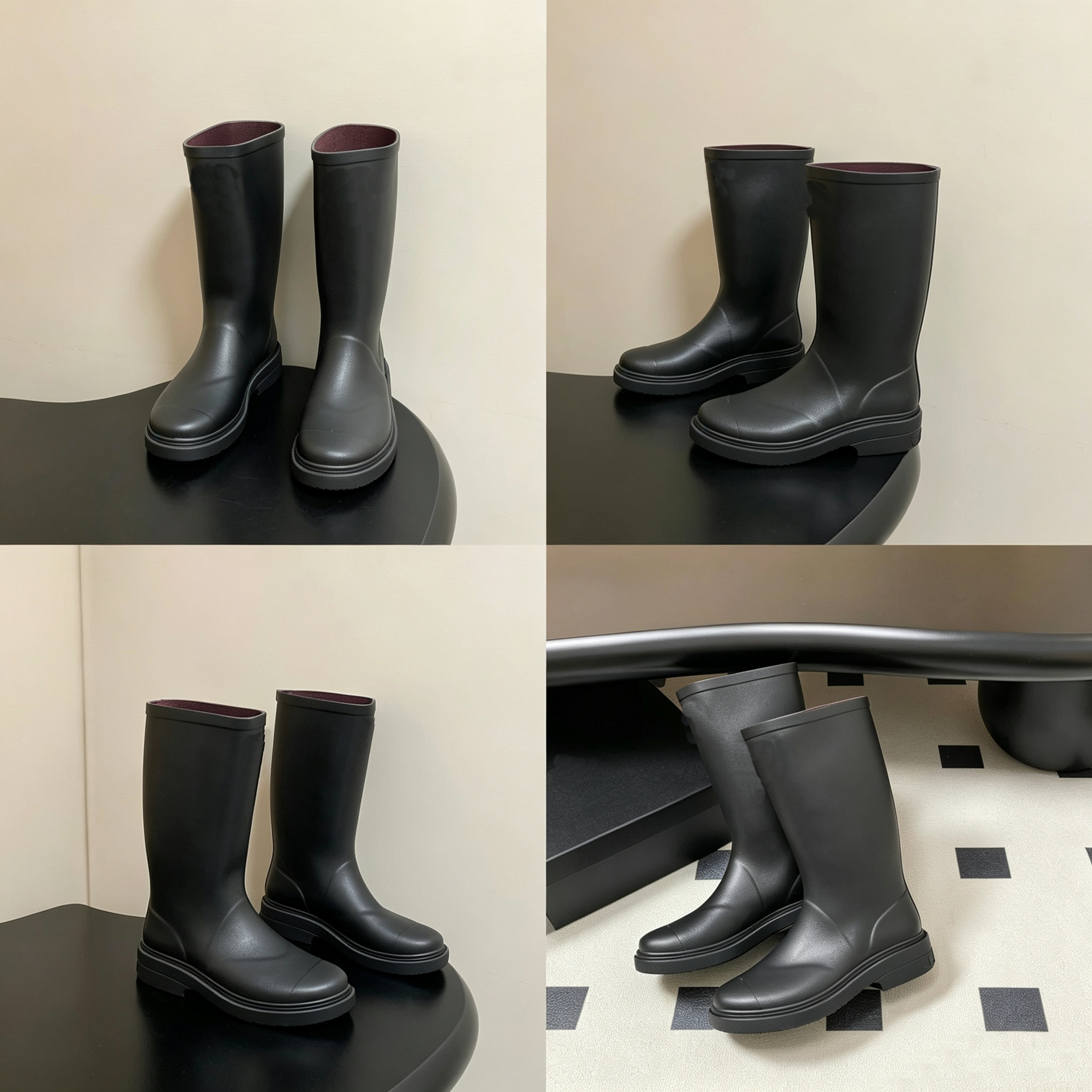 Designer bootsFashionable fall wintercomfortable cc bootsthick-soled martin bootshigh-quality round-toe Chelsealeather short boots 01
