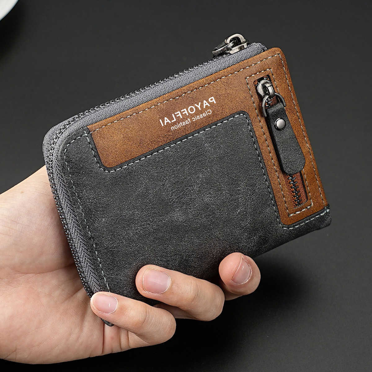 Men Wallet 2025 Famous Designer Brand with Coin Pocket High Quality Synthetic Leather Short Holder Purse CaseT260917