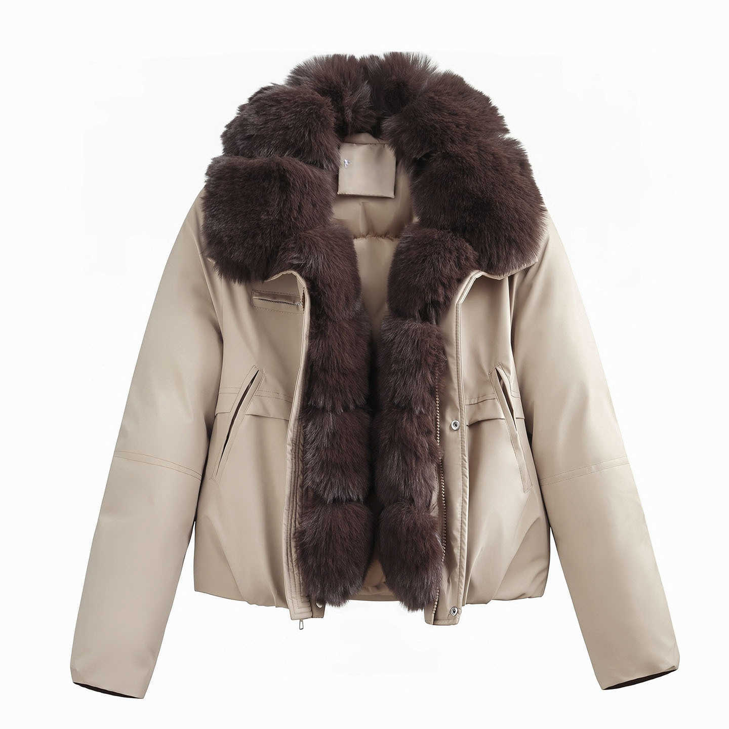 Big 2026New End Winter High Fur Collar Down Cotton Jacket Women Fashion Short Thicken Cotton Jacket Coat Female Parkas Outerwear H260917