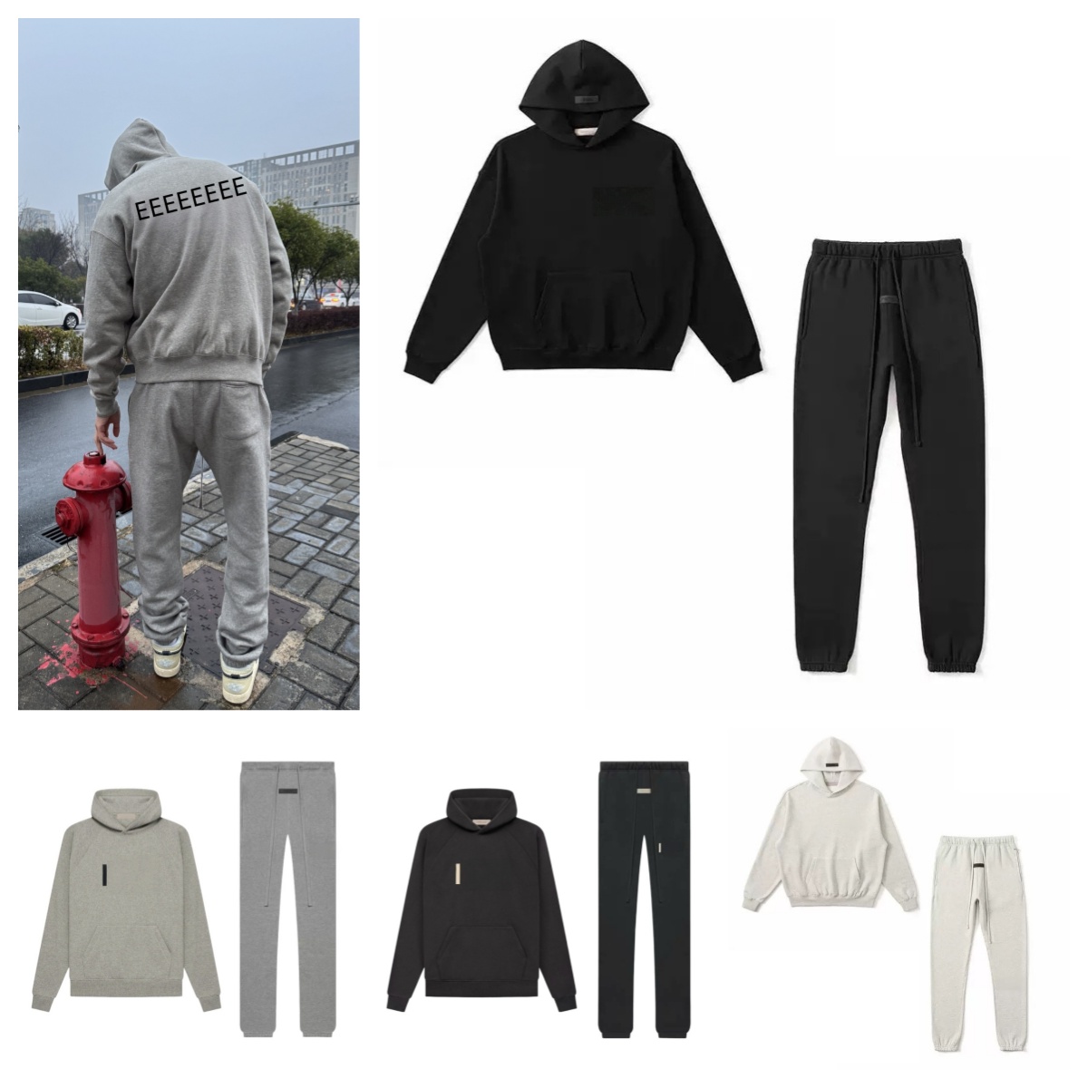 Mens Essential Hoodie Man Tracksuit Essential Designer Hoodies Classic Letters Hoodie Sweatshirts Esstials Pants Hoodie Casual Loose Long Sleeve Hoo