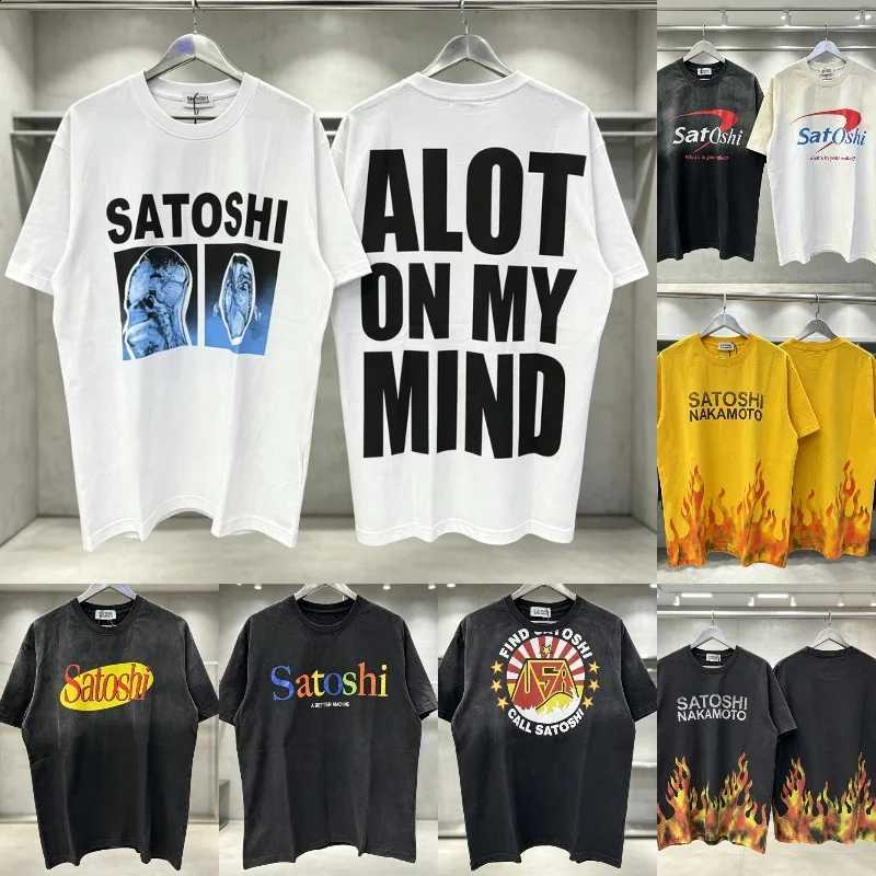 Satoshi Nakamoto Short Sleeved T-shirts American Streetwear Fashion Versatile Prints Men Women Tops X260916