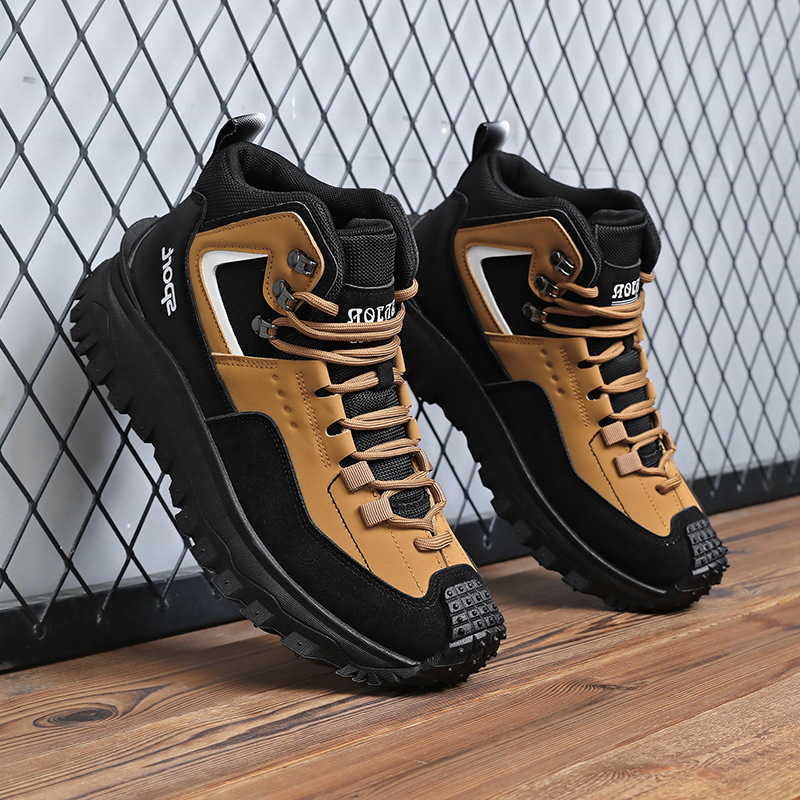 Men's Wide Width Hiking Shoes Non-Slip Durable Outdoor Casual Shoes Korean Style Lightweight Dad Sneakers Spring Autumn fa1 D260917