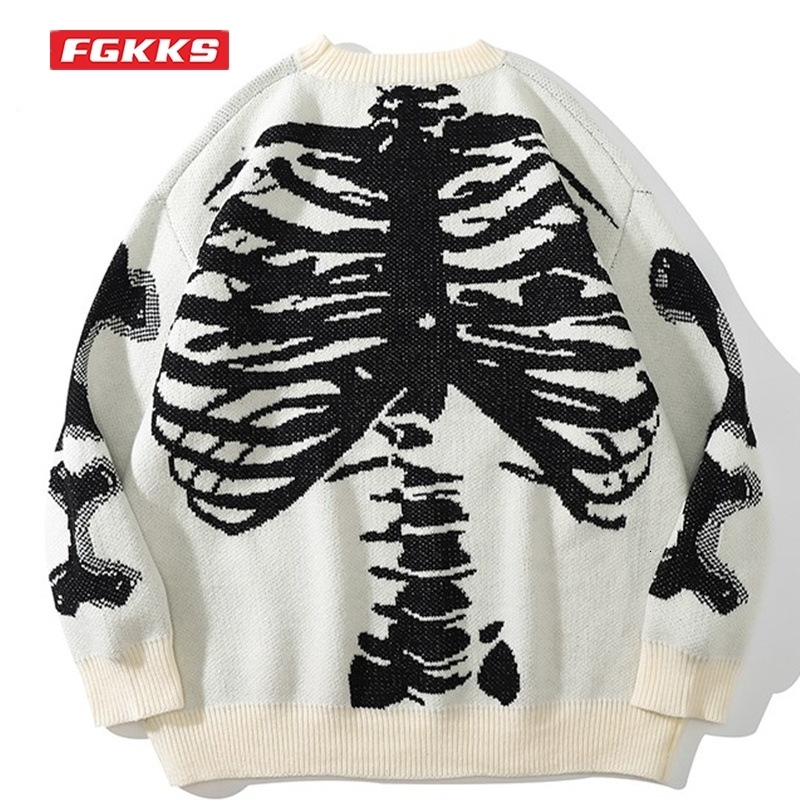 FGKKS Autumn Sweater Men's Fashion Trend Top High-Quality n Embroidery Sweater Male 260916