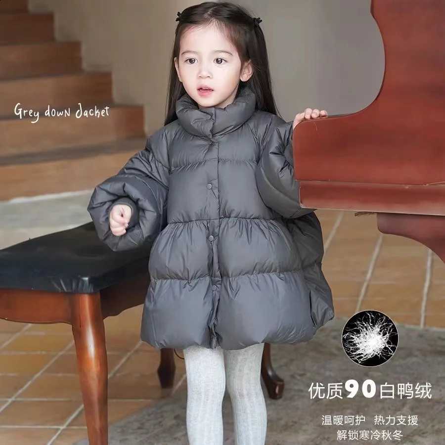 Girls' Down Jacket White 1-9Y Duck Down Winter 2024 New Girls' Baby Coat Thickened Warm Winter Clothes Little Girls 90-140cm J260917