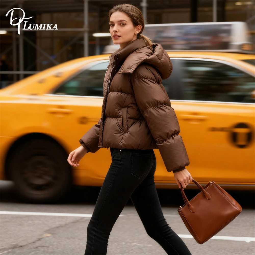 DTLumika 2026 Winter New Down Jacket for Women Warm Solid Short Jacket Down-Filled Womens Winter Outdoor Coat H260917