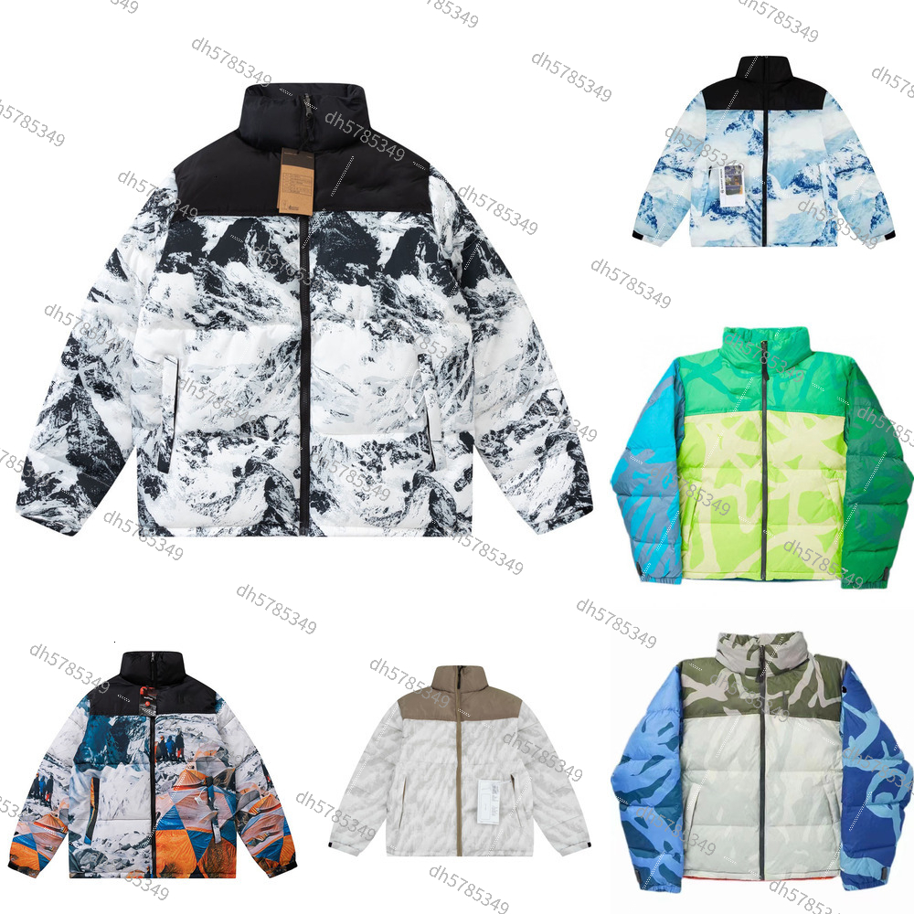 Men Women Unisex Winter Thick Puffer Jacket Black Camouflage Stand Collar Padded Bubble Coat Korean Casual Warm 1996 Outerwear