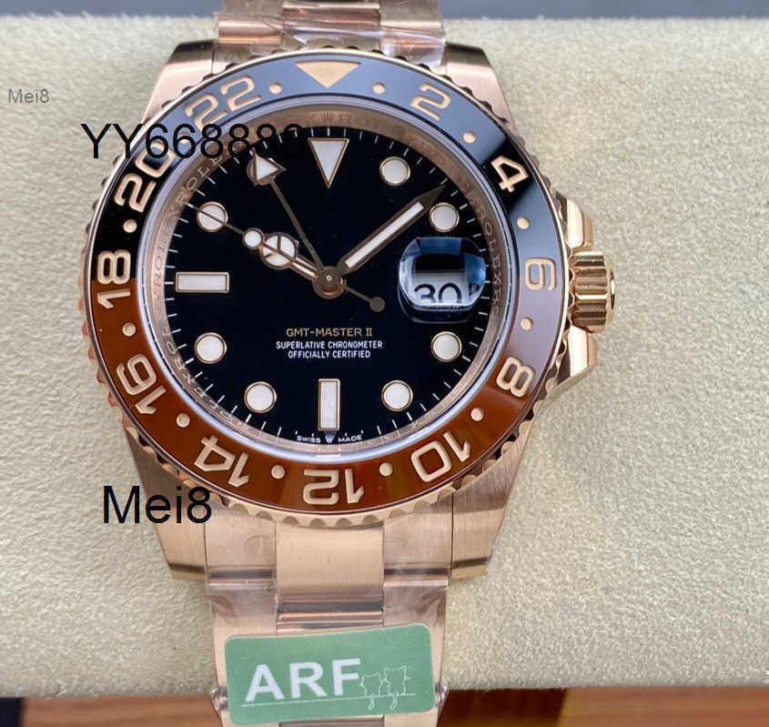 Mens watches high quality ARFFactory Rle Automatic Mechanical Watch Fully 40mm GMT all-in-one 3285 movement sapphire glass mirror 904L steel case st